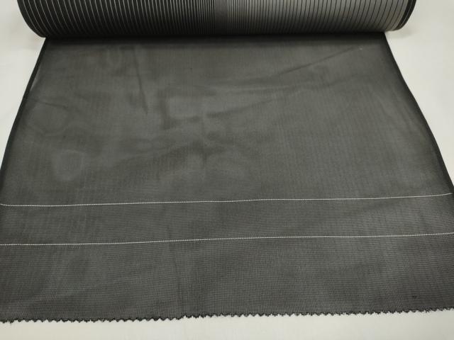 平和屋着物*夏物 小紋 反物 着尺 二重紗 間道 黒地 逸品 未使用 DAAW7686zzz
