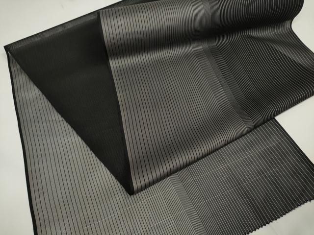 平和屋着物*夏物 小紋 反物 着尺 二重紗 間道 黒地 逸品 未使用 DAAW7686zzz