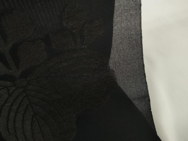 平和屋着物*夏物 名古屋帯 帯反物 黒共帯 紗 桐 逸品 未使用 DAAW7823zzz