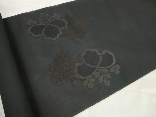 平和屋着物*夏物 名古屋帯 帯反物 黒共帯 紗 桐 逸品 未使用 DAAW7823zzz
