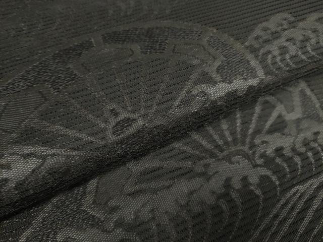 平和屋着物*夏物 名古屋帯 帯反物 絽 立波片輪車文 逸品 未使用 DAAW7824zzz
