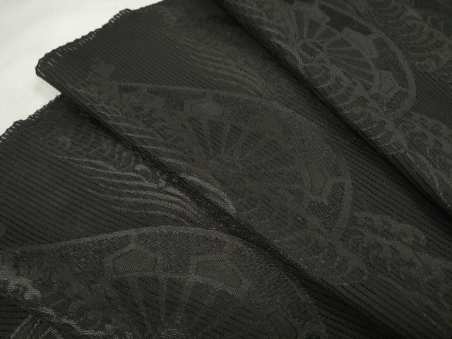 平和屋着物*夏物 名古屋帯 帯反物 絽 立波片輪車文 逸品 未使用 DAAW7824zzz