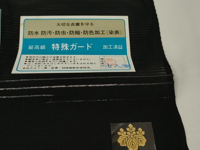 平和屋着物*夏物 黒紋付 黒反物 着尺 絽 草木染 逸品 未使用 DAAW7969zzz