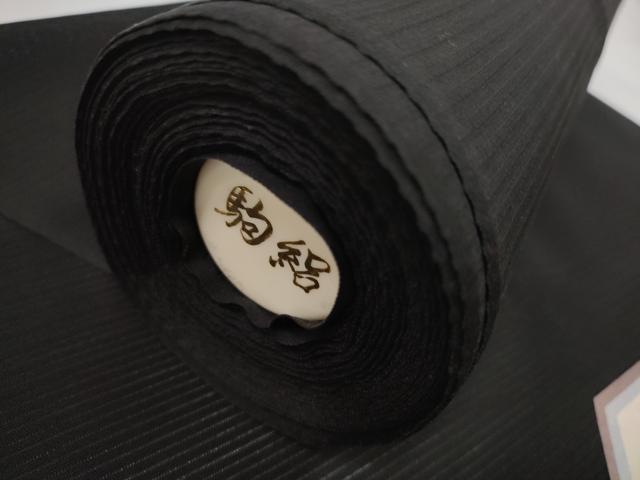 平和屋着物*夏物 黒紋付 黒反物 着尺 駒絽 草木染 真黒 逸品 未使用 DAAW8003zzz