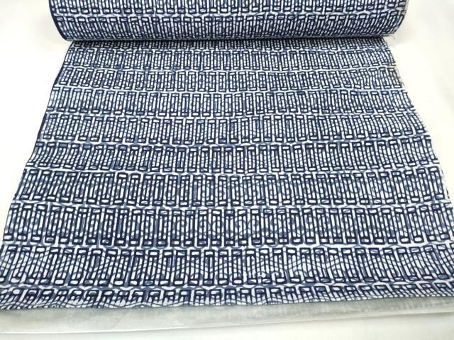 平和屋着物∴夏物 男性 浴衣 反物 着尺 抽象文様 綿 逸品 未使用 DAAW8183zzz