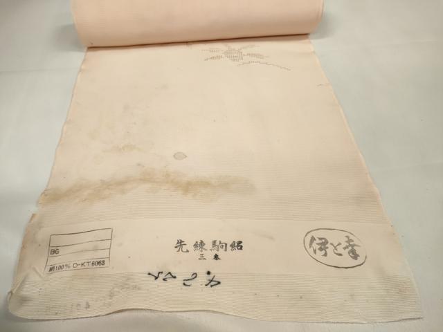 平和屋着物*夏物 付下げ 反物 着尺 駒絽 草花文 ドロンワーク 伊と幸 逸品 未使用 DAAW8186zzz