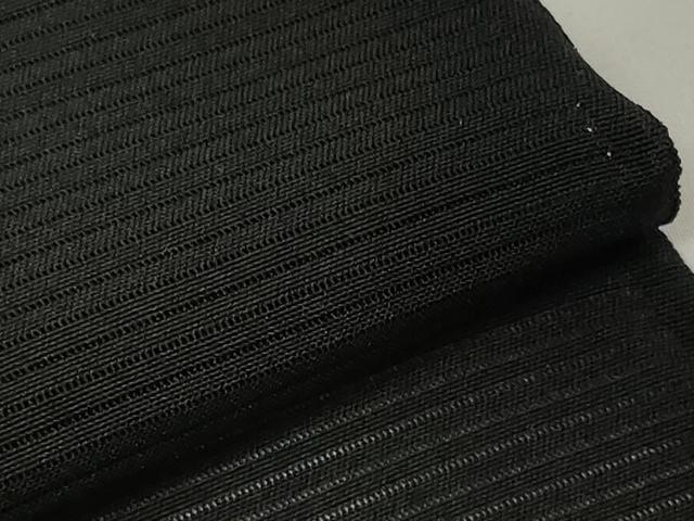 平和屋着物*夏物 黒紋付 黒反物 着尺 駒絽 藍下黒染 逸品 未使用 DAAW8192zzz