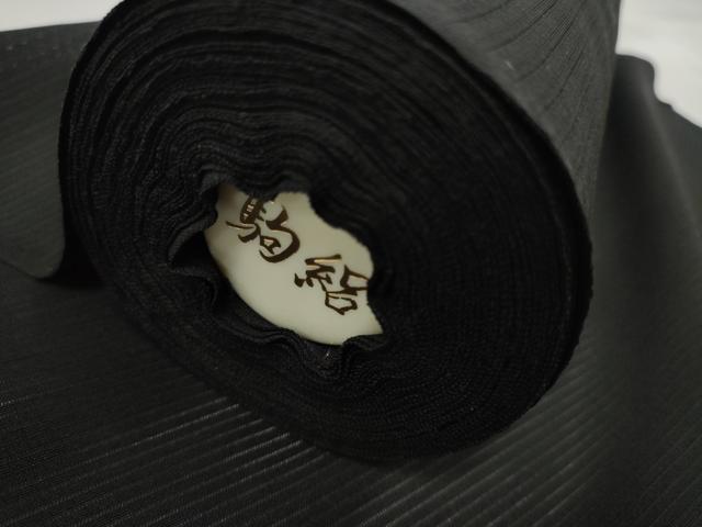 平和屋着物*夏物 黒紋付 黒反物 着尺 駒絽 藍下黒染 逸品 未使用 DAAW8192zzz