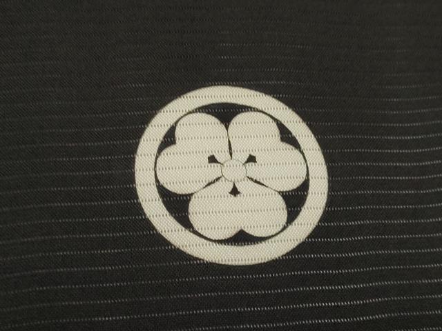 平和屋着物*夏物 男性 黒紋付 羽織・コート 黒生地 反物 着尺 堅牢染 逸品 未使用 DAAW8227zzz