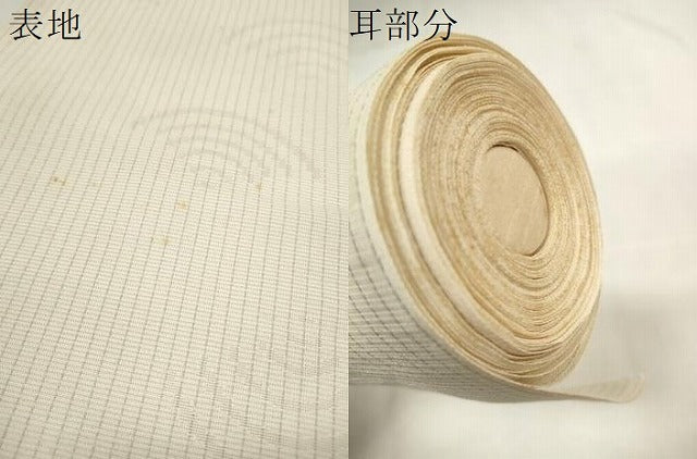 平和屋着物*夏物 小紋 反物 着尺 絽 青海波紋紗 生成り色 伊と幸 逸品 未使用 DAAW8258zzz