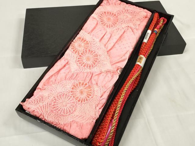 平和屋着物●和装小物 帯締め・帯揚げセット 柄絞り 菊 金糸 逸品 未使用 DAAW8430zzz