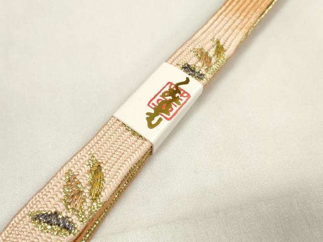 平和屋着物●和装小物 帯締め・帯揚げセット 手描き 花散らし 高麗組 組紐 金彩 逸品 未使用 DAAW8432zzz