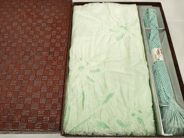 平和屋着物*夏物 和装小物 帯締め・帯揚げセット 絽 柄絞り 蜻蛉 トンボ 組紐 逸品 未使用 DAAW8443zzz