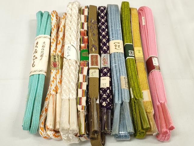 平和屋着物●和装小物　帯締め10本セット　組紐　高麗組　冠組　金糸　高島屋扱い　逸品　未使用　DAAW8490zzz 平和屋着物○和装小物 帯締め10本セット 組紐 高麗組 冠組 金糸 高島屋