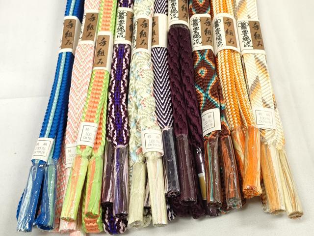 平和屋着物●和装小物 帯締め10本セット 豊縄流 手組 唐組 笹浪組 金糸 逸品 未使用 DAAW8502zzz