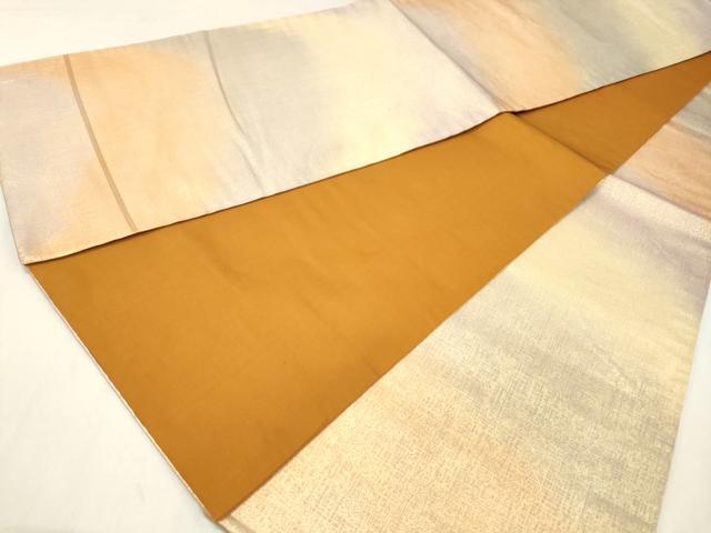 平和屋着物◎六通柄袋帯 霞文 金糸 正絹 逸品 DAAW8818qa