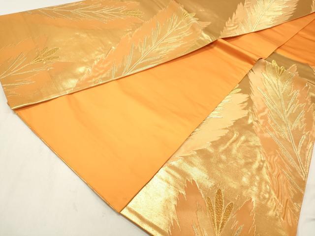 平和屋着物◎六通柄袋帯 大王松 金糸 正絹 逸品 DAAW8824qa