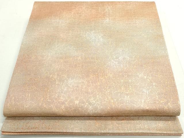 平和屋着物◎全通柄袋帯 霞文 金糸 正絹 逸品 DAAW8887qa