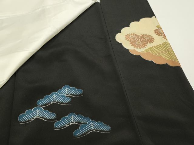平和屋着物■豪華黒留袖 駒刺繍 花鳥風景文 鳳凰 暈し染め 金彩 正絹 逸品 DAAW8935qa