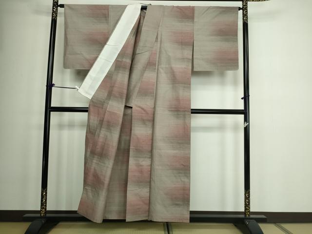 平和屋着物▽上質な紬 単衣 霞文 正絹 逸品 未使用 DAAW9208sf