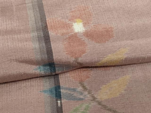 平和屋着物▽本場越後伝承紬 単衣 陶彩間道 証紙付き 正絹 逸品 未使用 DAAW9209sf