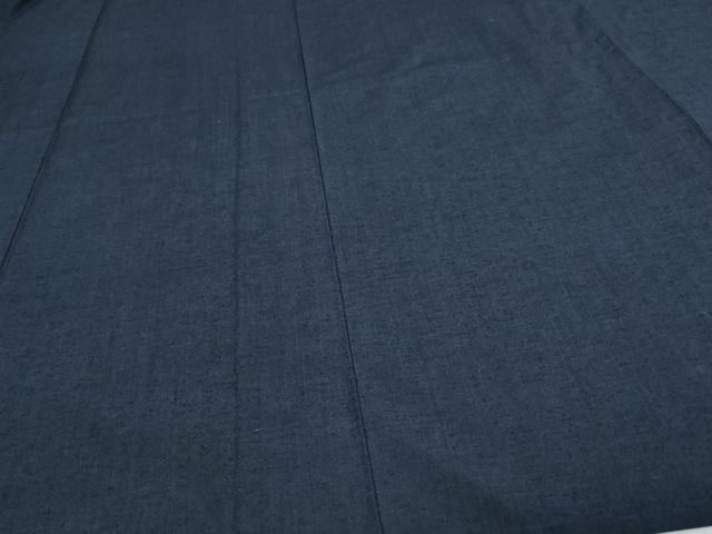 平和屋着物▽男性 紬 単衣 濃藍色 正絹 逸品 DAAW9210sf