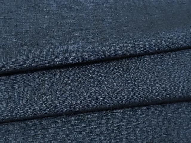 平和屋着物▽男性 紬 単衣 濃藍色 正絹 逸品 DAAW9210sf
