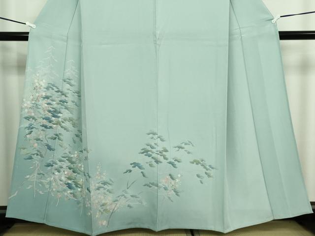 平和屋着物▽訪問着 単衣 花松文 正絹 逸品 DAAW9233sf