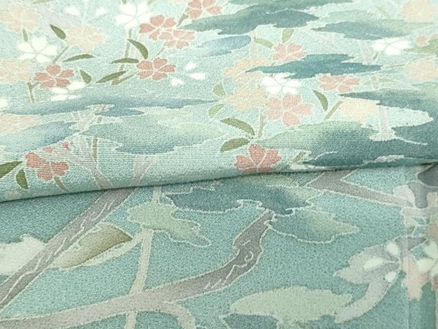 平和屋着物▽訪問着 単衣 花松文 正絹 逸品 DAAW9233sf