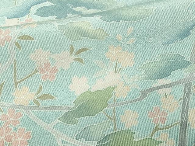 平和屋着物▽訪問着 単衣 花松文 正絹 逸品 DAAW9233sf