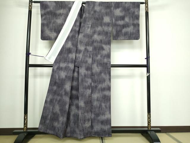平和屋着物▽上質な紬 単衣 霞文 正絹 逸品 DAAW9236sf