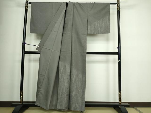 平和屋着物▽訪問着 本場染大島紬 単衣 刺繍 枝花文 正絹 逸品 DAAW9251sf