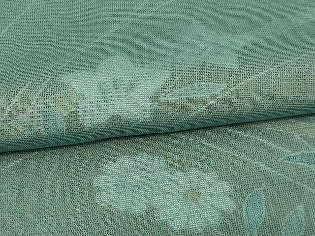 平和屋着物▽訪問着 無双 紗袷 紗×絽 草花文 正絹 逸品 DAAW9259sf