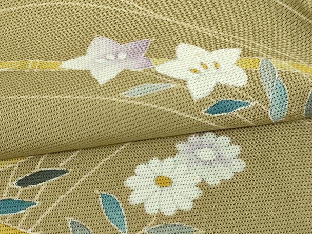 平和屋着物▽訪問着 無双 紗袷 紗×絽 草花文 正絹 逸品 DAAW9259sf