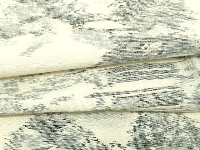 平和屋着物▽上質な紬 単衣 風景文 正絹 逸品 DAAW9262sf