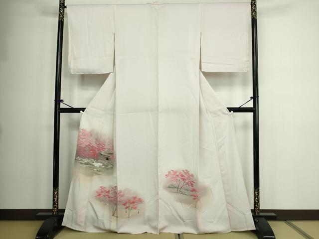 平和屋着物▽豪華色留袖 単衣 手描き 風景文 暈し染め 正絹 逸品 DAAW9267sf