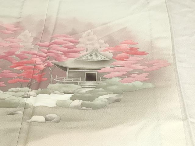 平和屋着物▽豪華色留袖 単衣 手描き 風景文 暈し染め 正絹 逸品 DAAW9267sf