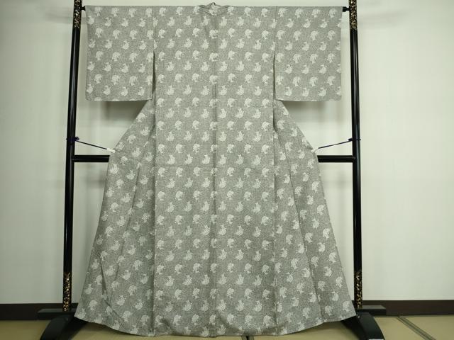 平和屋着物▽上質な小紋 単衣 荒磯 正絹 逸品 DAAW9278sf