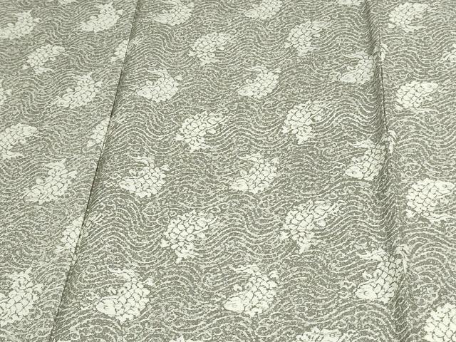 平和屋着物▽上質な小紋 単衣 荒磯 正絹 逸品 DAAW9278sf