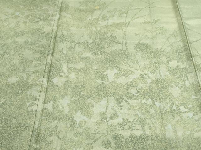 平和屋着物▽石川県指定無形文化財 牛首紬 白山工房 手織り 訪問着 単衣 草花文 正絹 逸品 DAAW9291sf