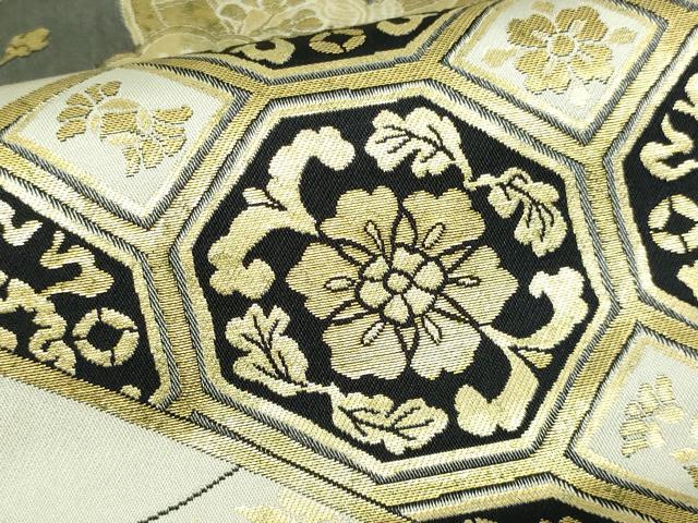 平和屋着物●「美しいキモノ」お馴染みのメーカー となみ織物 全通柄袋帯 春秋 本金箔 証紙付き 正絹 逸品 DAAW9340sf