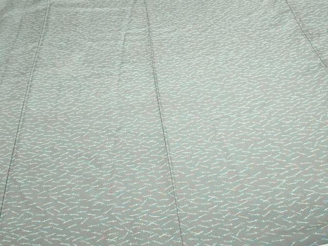 平和屋着物▽上質な小紋 単衣 敷松葉文 正絹 逸品 DAAW9383sf