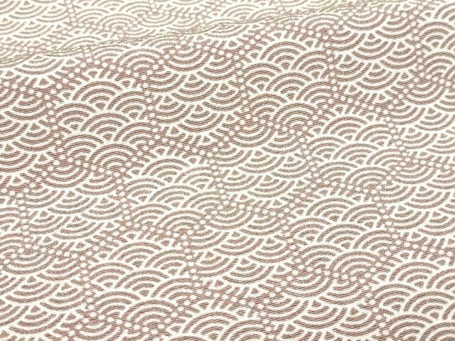 平和屋着物▽上質な小紋 単衣 青海波 正絹 逸品 未使用 DAAW9386sf