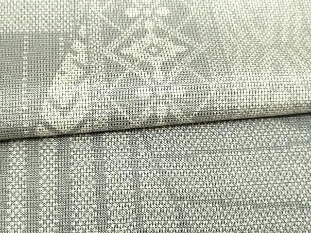 平和屋着物▽訪問着 単衣 本塩沢 やまだ織 花菱文 正絹 逸品 DAAW9388sf