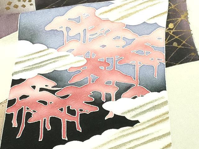 平和屋着物▽訪問着 単衣 刺繍 草花文 暈し染め 金彩 正絹 逸品 DAAW9405sf