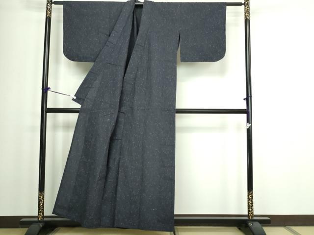 平和屋着物▽上質な小紋 単衣 間道 綿 逸品 DAAW9406sf