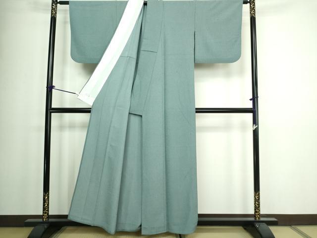 平和屋着物▽洗える最高級着物 <英>はなぶさ謹製 江戸小紋 単衣 縞 万筋 淡藤色×卯の花色 洗える着物 DAAW9421sf