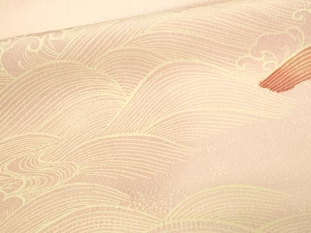 平和屋着物▽上質な小紋 単衣 立波文 暈し染め 正絹 逸品 DAAW9424sf