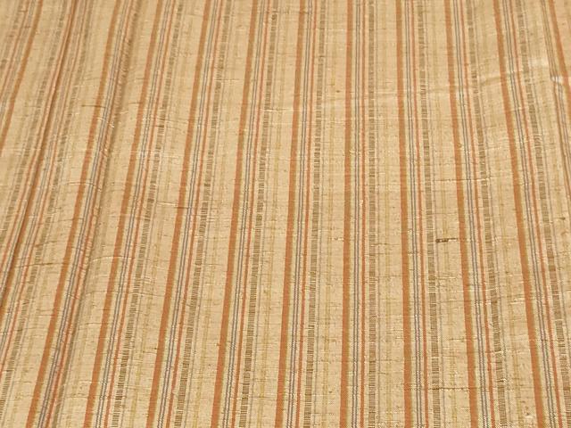 平和屋着物▽上質な紬 単衣 間道 正絹 逸品 未使用 DAAW9427sf