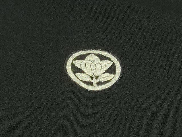 平和屋着物■豪華黒留袖 刺繍 檜扇尾長鳥花文 金銀彩 正絹 逸品 DAAW9573sf